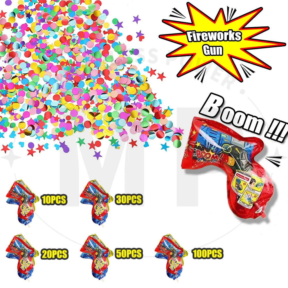 Confetti Cannon Tube - 10~100 Stück Farbige Konfetti-Kanonen Handgehaltene Aufblasbare