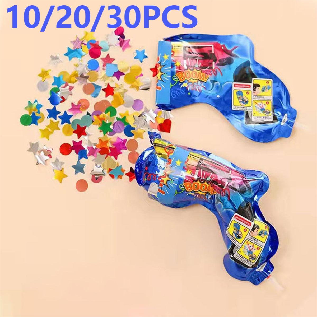 Confetti Cannon Tube - 10/20/30 Stück Feuerwerk aufblasbare Konfettipistole Poppers