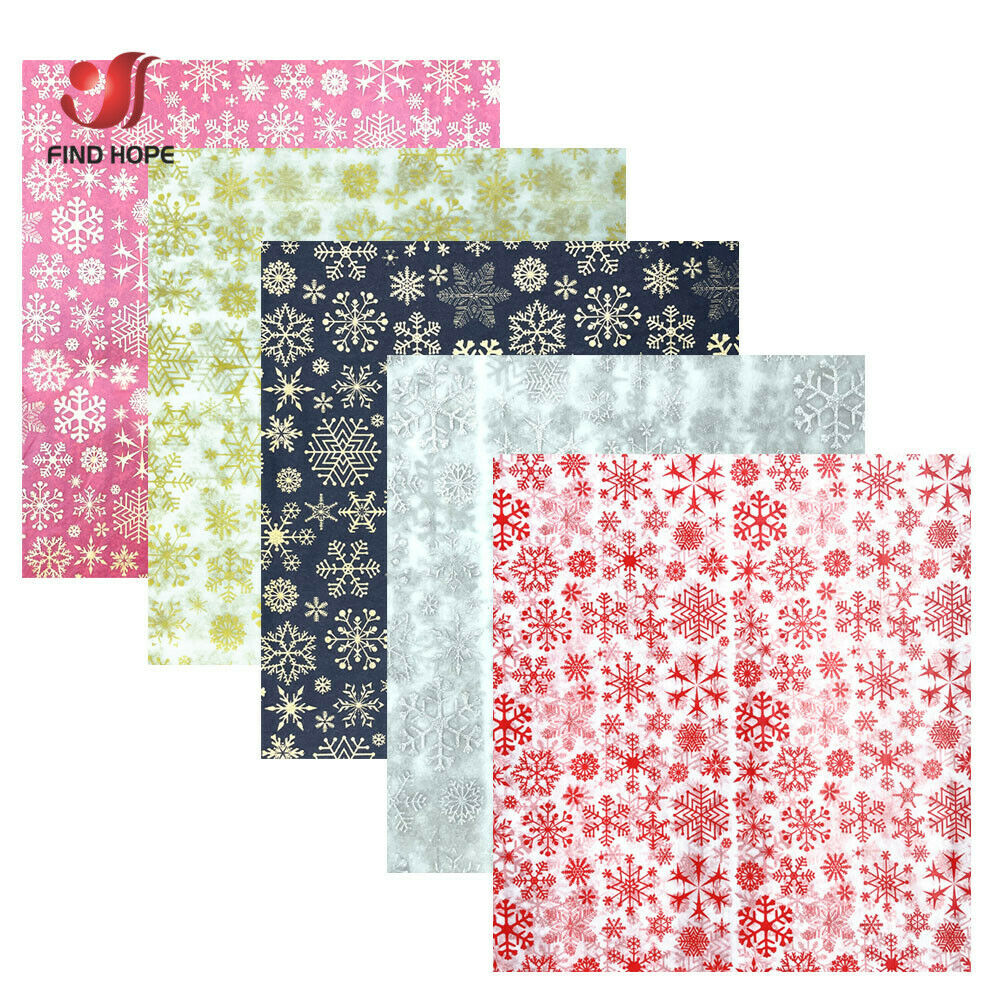 Event Party Box - 10 Blatt Seidenpapierverpackung Schneeflocke Weihnachten DIY