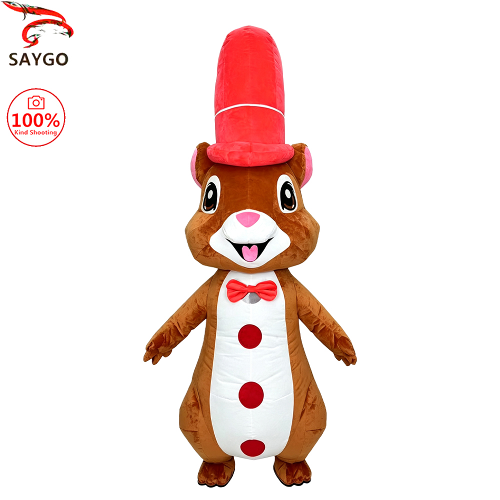 Event & Party Supply Photos - SAYGO Roter Eichhörnchen-Aufblasbarer Kostüm-Maskottchen-Parade-Set für Erwachsene,