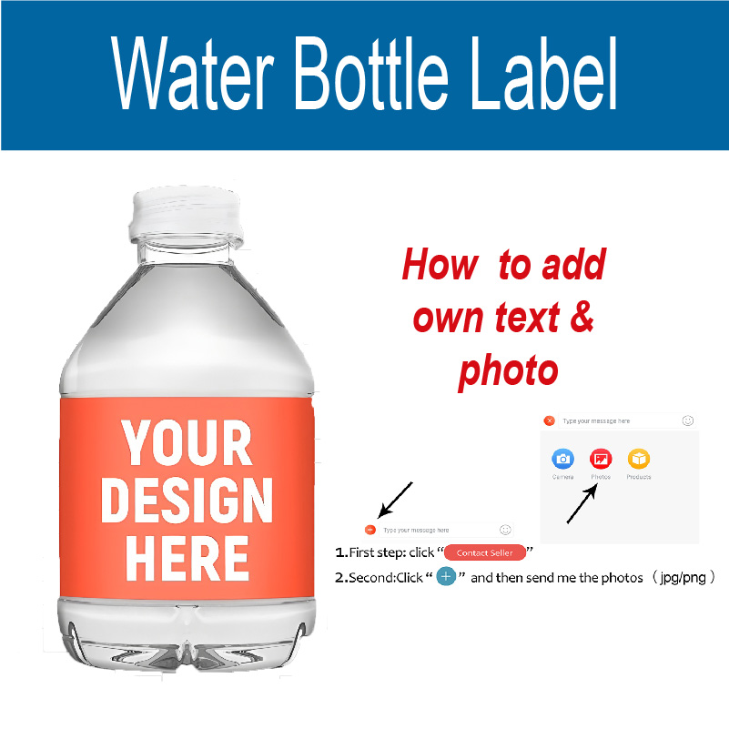 Event Suppliers - Individuelle Wasserflaschenetiketten, Personalisierte Partydekoration, Wasserfeste Selbstklebende