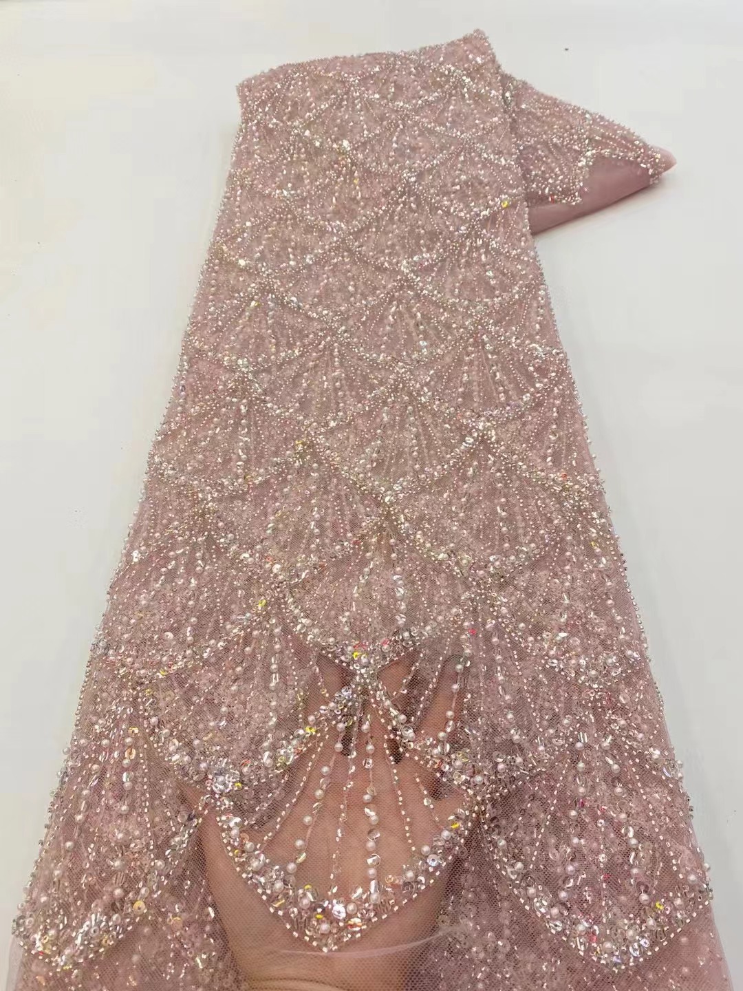 Afrikanischer Tüll-Spitzenstof – Glitter Tablecloth Bewertung und Preis
