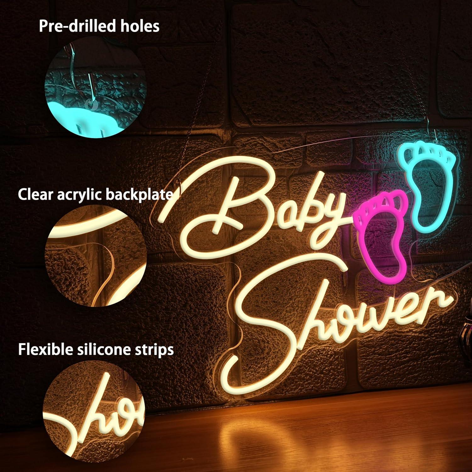 Baby-Shower-Neonschild „Oh Bab – Neon Sign Party Bewertung und Preis