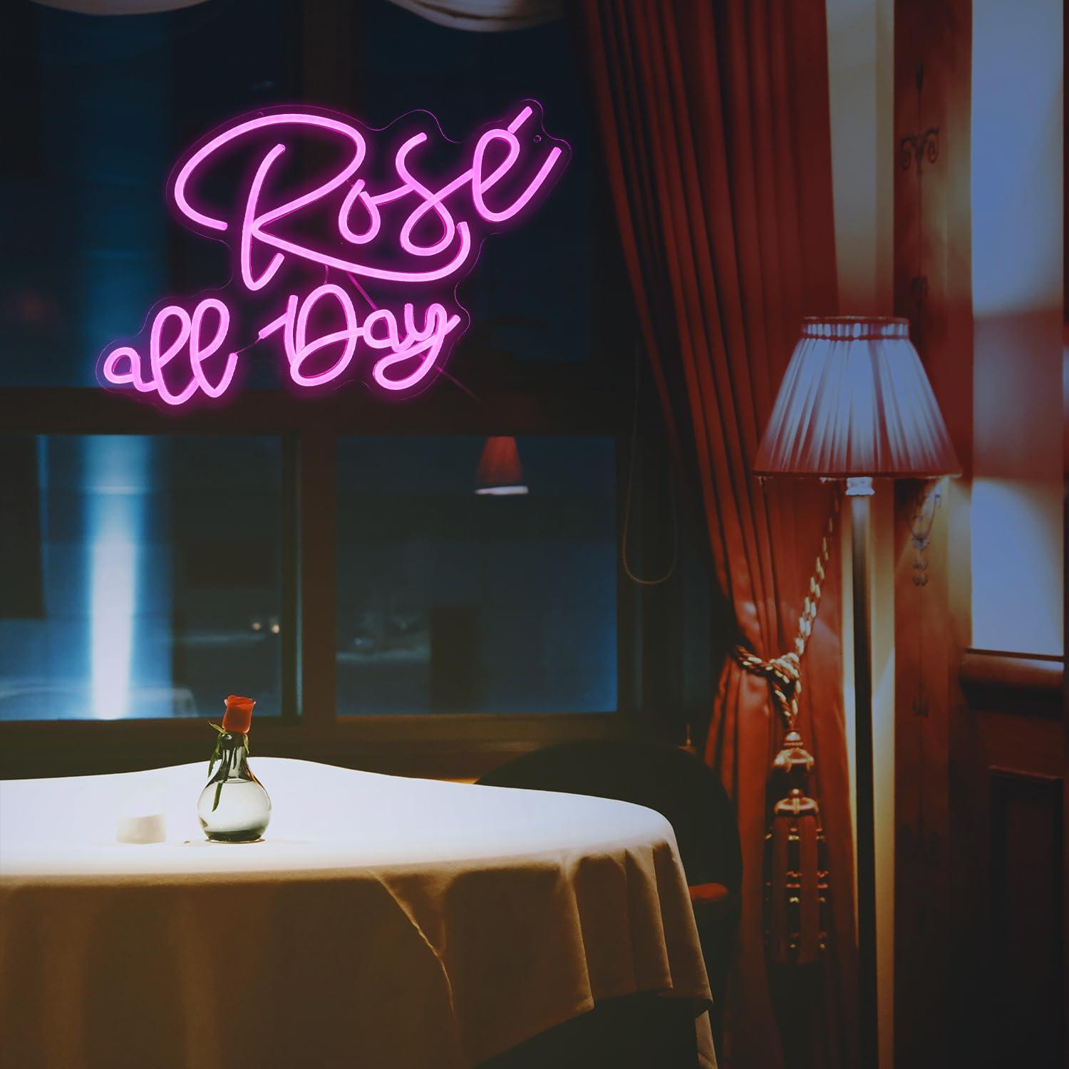 Rose All Day Neon-Schild, dimm – Neon Sign Party Bewertung und Preis