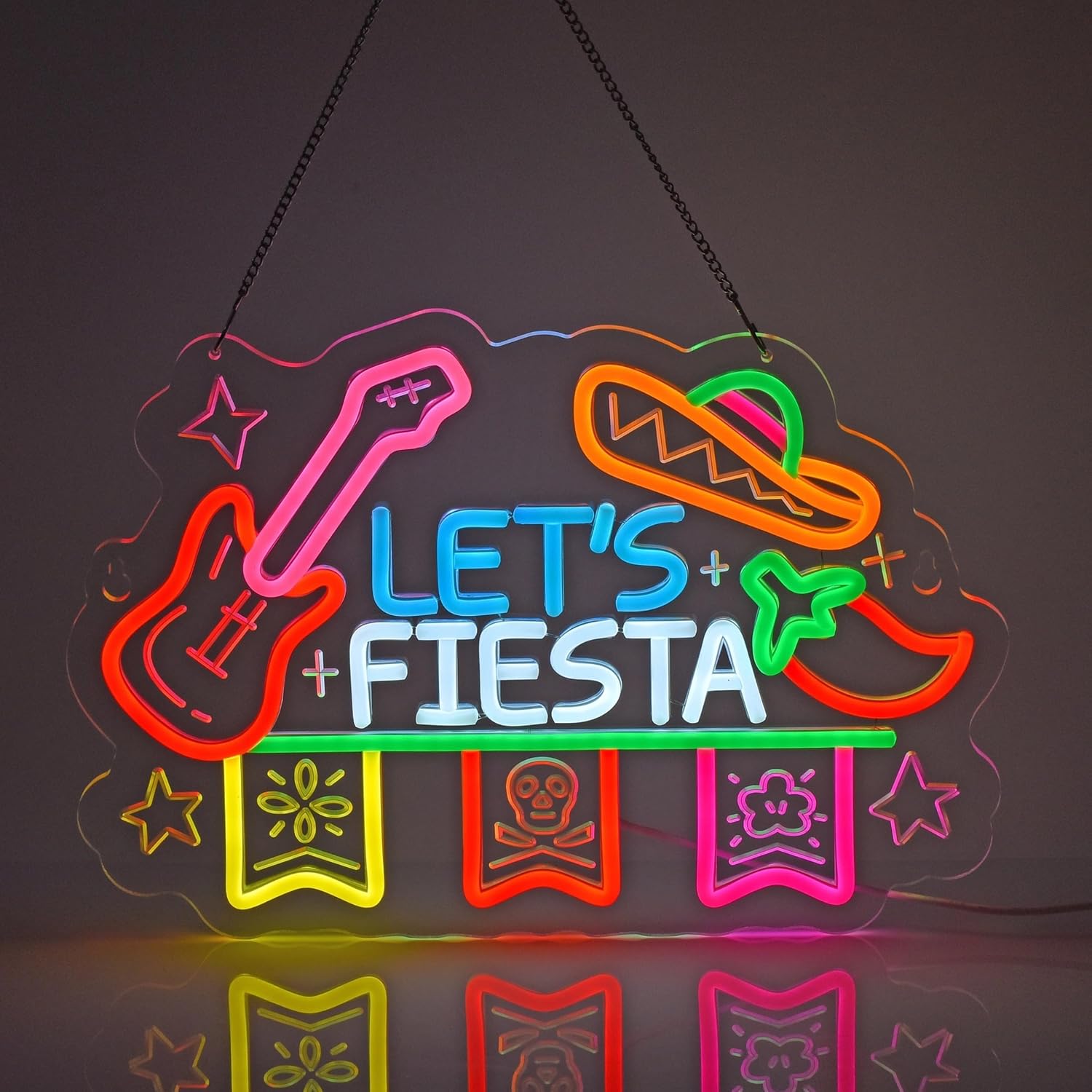 Let's Fiesta Neon-Schild, Neon – Neon Sign Party Bewertung und Preis