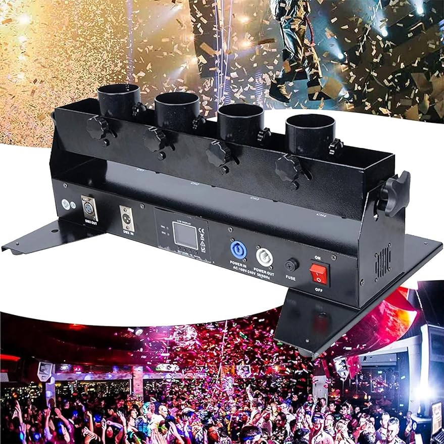 4-Röhren-Konfettimaschine mit  – Confetti Cannon Tube Bewertung und Preis
